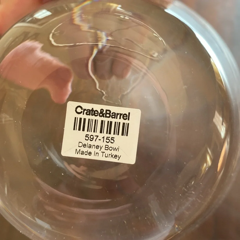 Crate And Barrel Crystal Delaney Bowl New